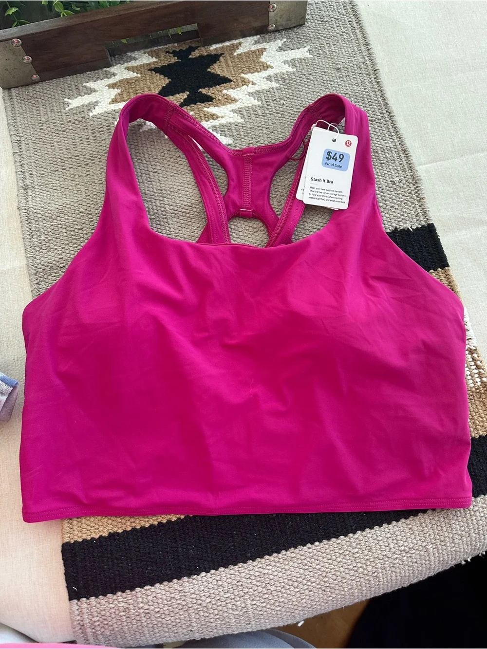lululemon athletica Hot Pink Racerback Sports Bra